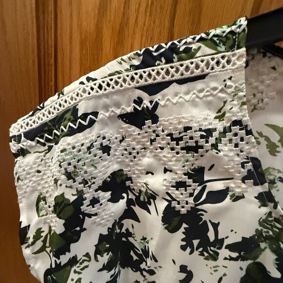 Ranna Gill Aida Embroidered Green/White Floral Jumpsuit, NWT SZ L - Picture 8 of 12